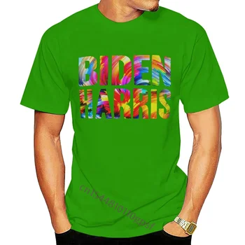 100 % Pamuk Moda O Boyun Özel Baskılı Erkek T Shirt Biden Harris Yeşil Komik Kadın T Shirt