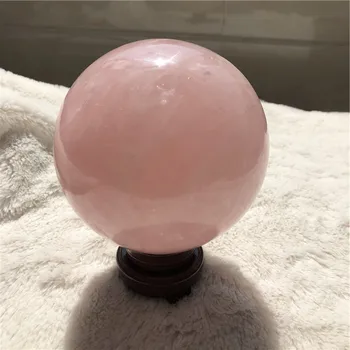 11 cm Doğal Kristal Gül Kuvars Küre Ametist Topu Dekorasyon İçin
