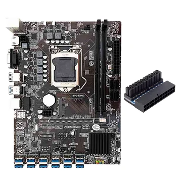 12 GPU B250C Madencilik Anakart 24Pin Güç Adaptörü 12 USB3.0 Yuvası LGA1151 DDR4 RAM SATA3.0 MSATA VGA BTC / ETH