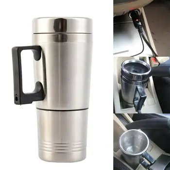 12 V / 24 V araba elektrikli bardak paslanmaz çelik astar ısıtma fincan araba su ısıtıcı yalıtım fincan ısıtma fincan seyahat makinesi kupa Pot