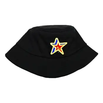 2021 Bar Yıldız Nakış Pamuk Kova Şapka Balıkçı Şapka Açık Seyahat Şapka güneşlikli kep Şapka Erkekler ve Kadınlar için 34