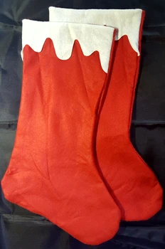 42 * 18CM DIY KENDİ Büyük Noel Çorap Çocuklar için Hediyeler için El İşi El Sanatları Dekorasyon Kırmızı