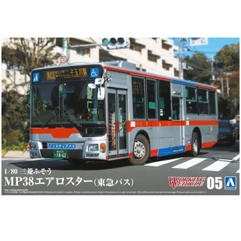 Aoshima 05726 1/80 Mitsubishi Fuso Aero Yıldız MP38 Tokyu Otobüs Araç Araba Hobi Oyuncak Plastik Modeli Yapı Montaj Kiti