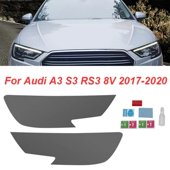 Audi için A3 S3 RS3 8V 2017-2020 Sportback Araba Far TPU Tonu Siyah Şeffaf Koruyucu Sticker Kafa ışık Koruma Filmi