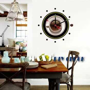 Büyük Çerçevesiz DIY duvar çıkartmaları Saati Yaratıcı Yemek Odası Tasarımcı Dekor Duvar Sanatı 10A220 Odası Dekor