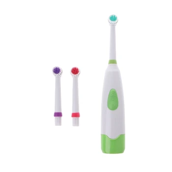 Diş Beyazlatma Su Geçirmez Dönen Çocuk Elektrikli Diş Fırçası 3 Fırça Kafası İle Yeni Damla Nakliye