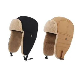 Doitbest-30℃ Kadın Şapka Kış Kürk Bombacı Şapka Rüzgar Geçirmez Kalın Sıcak Kadın Açık Bisiklet Kayak Erkek Yüz Maskesi Kış Kulaklığı şapka