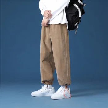 Erkek Pantolon Damla Duygu Düz Renk Fener Pantolon erkek Gevşek Bacak Bağlı Yüksek Sokak Moda Gelgit Akımı Fiyatı Yeni