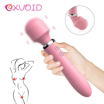 EXVOID Güçlü Sihirli Değnek Yapay Penis Vibratör Silikon Vibratörler Kadın için AV Sopa G-spot Masaj Seks Oyuncakları Kadınlar için Seks Shop
