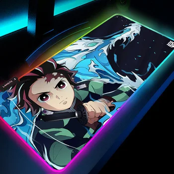 Gloway Anime Rgb Arkadan Aydınlatmalı Mat Deskmats bilgisayar kasası Playmat Ofis Aksesuarı 900x300 XXL Masa Koruyucu Led Oyun Dizüstü Bilgisayarlar Mat