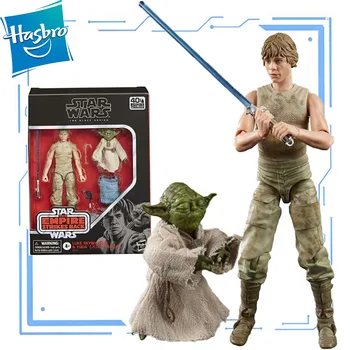 Hasbro Hakiki Star Wars Luke Skywalker ve Yoda (Jedi Eğitim) siyah Kutu 6 İnç Eylem şekilli kalıp Oyuncak Çocuk Çocuk noel hediyesi