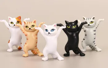 karikatür prototip dans kedi oyuncak bebek büyüleyici PVC oyuncak kedi küçük hediye