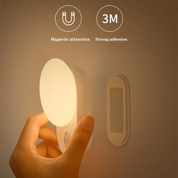 LED ay lambası USB şarj edilebilir indüksiyon gece ışıkları yaratıcı takılı yatak odası koridor USB şarj edilebilir başucu lambası