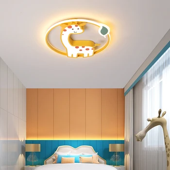 led çocuk odası karikatür tavan lambası zürafa yuvarlak erkek kız yatak odası lambası anaokulu modelleme sınıf lambası led lamba LB32404