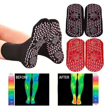 Manyetik çorap kendinden ısıtma tedavisi manyetik çorap Unisex manyetik terapi masaj çorap ayak mesaj sağlık