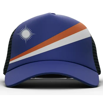 Marshall Adaları Gençlik Dıy Ücretsiz Custom Made Adı Numarası Mhl Şapka ulusal bayrak Ülke Respirant Mh Baskı Fotoğraf beyzbol şapkası