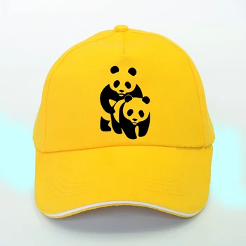 Panda komik beyzbol şapkası Kavisli Fatura Baba Şapka erkekler kadınlar %100 % Pamuk golf snapback şapka panda Harajuku mektup Çizgi Film hip hop şapka