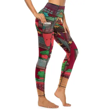 Ruhların Kaçışı Yoga Pantolon Hamam Baskı Spor Tayt Push Up Streç Spor Tayt Kawaii Yoga Legging doğum günü hediyesi