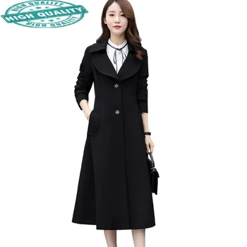 Siper Uzun Ceket Kadınlar için Bahar Artı Boyutu kadın Rüzgarlık Palto Sonbahar Kore Kadın Mont Manteau Femme KJ2062