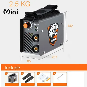 Taşınabilir Mini MMA Kaynakçı AC 220V Ark elektrikli kaynak makinesi 10-200A DIY Kaynak Çubuk 2.5 mm