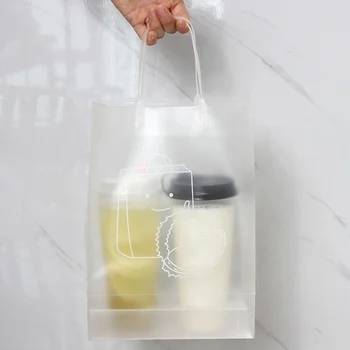 Tek kullanımlık şeffaf plastik ambalaj torba torba çay içecek kabarcık plastik torba baskı