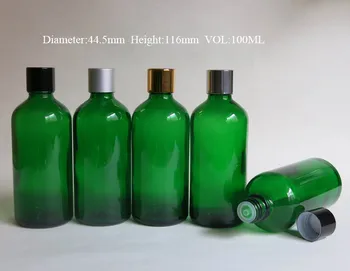 toptan 100 Adet 100 ml cam uçucu yağ şişesi, cam boş yeşil uçucu yağ şişesi, aromaterapi yeşil cam şişeler