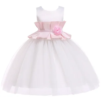 Yeni Kız Elbise Çiçek Prenses Elbise çocuk Giyim 2-6 Yıl