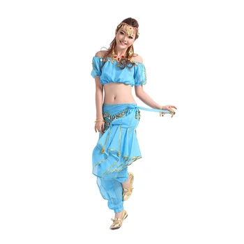 Yetişkin Bayan Kadın Oryantal Dans Ceket Pantolon cıngıllı şal Aksesuarları 3 Satır Kemer Etek Altın Parlak Oryantal Dans Ton Sikke Bel Zinciri