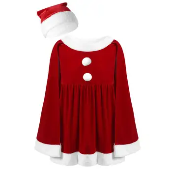 Çocuklar Bebek Kız Noel kostüm Şapka Seti İle Prenses Pelerin Pelerin Elbise Çocuk Giysileri Noel Kıyafet Seti 4 6 8 10 12 Y