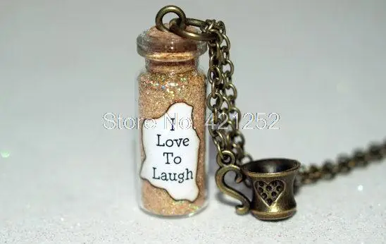 12 adet Gülmeyi Seviyorum Büyülü Kolye çay bardağı Charm şişe kolye Mary Poppins Amca Albert Çay Partisi tavan Görüntü 0