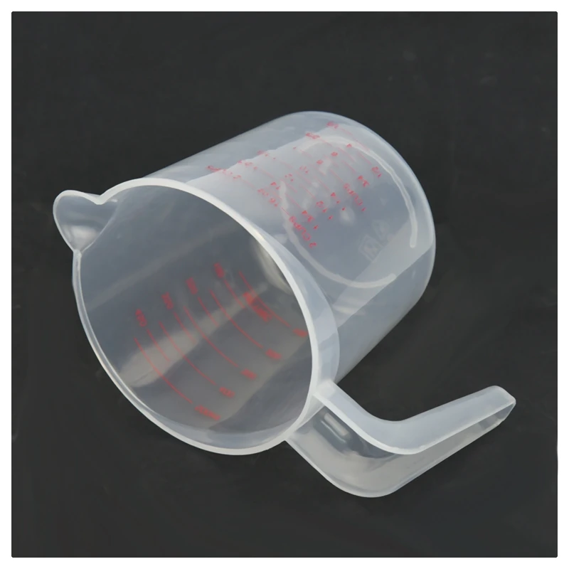 2X500 Ml Ev Laboratuvar Ölçüm Sürahi Sürahi Plastik Saplı dekantör şişe ağzı Konteyner Görüntü 2
