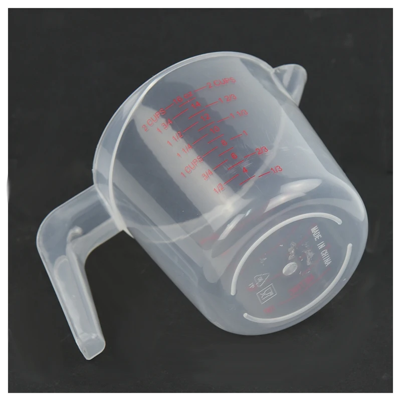 2X500 Ml Ev Laboratuvar Ölçüm Sürahi Sürahi Plastik Saplı dekantör şişe ağzı Konteyner Görüntü 3