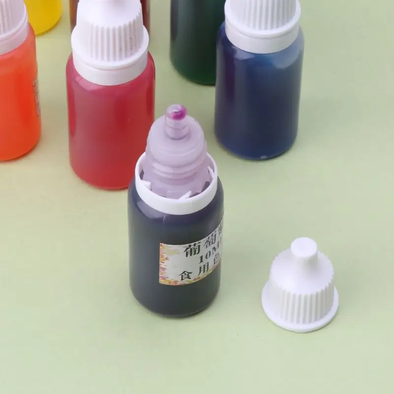 7 Renk Boya Renklendirici Seti Balçık Takı Yapımı Cilt Güvenli Sıvı reçine pigmentleri Yeni Görüntü 4