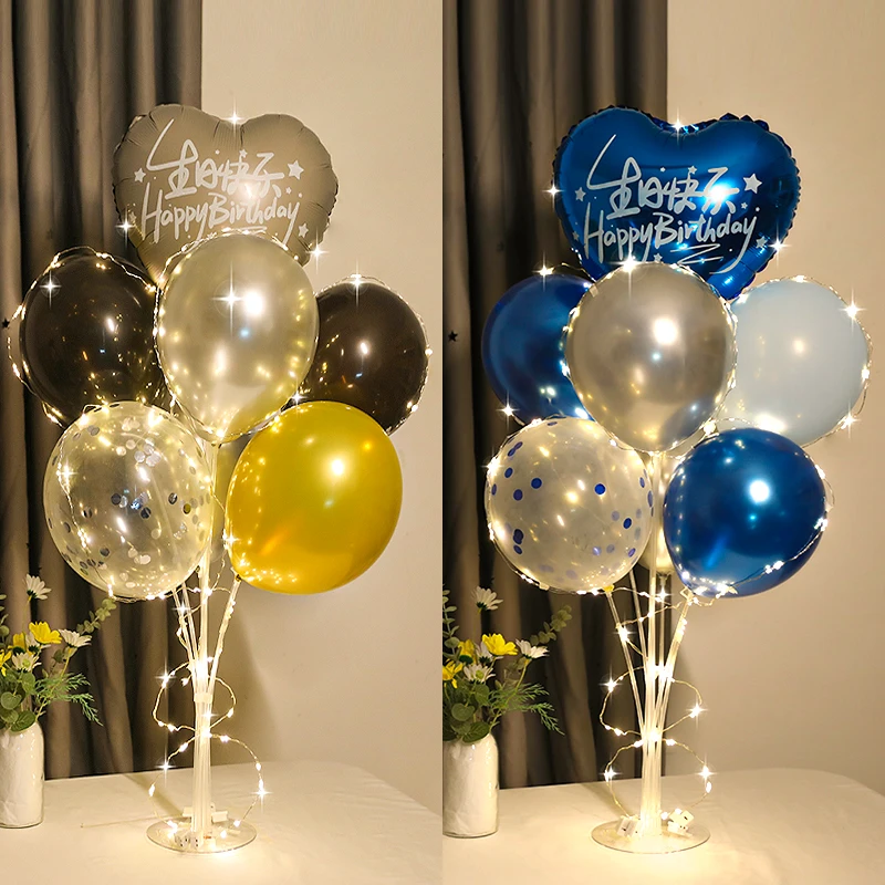 Balonlar Standı Balon Tutucu Sütun Konfeti Balonlar Düğün Doğum Günü Partisi Dekorasyon Çocuklar Bebek Duş Balon Destek Malzemeleri Görüntü 2