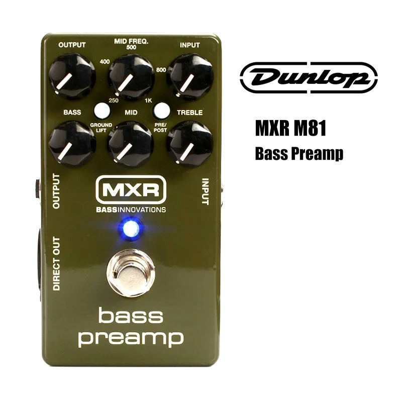 Dunlop MXR M81 Bas Preamp Bas Gitar Efekt Pedal Görüntü 0
