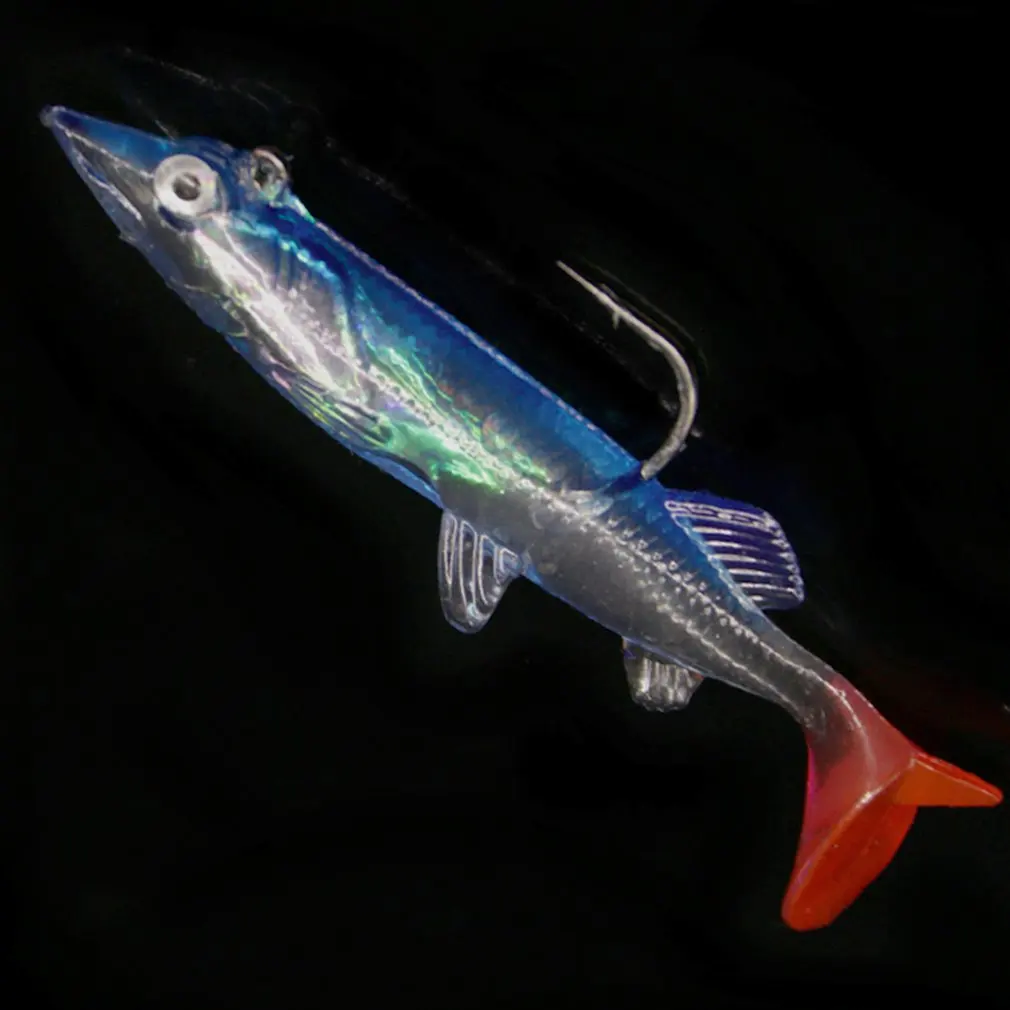 Evrensel PVC Balıkçılık Lures 7 ADET Tek Kanca Yumuşak Yemler Balık Şekli Yapay Yem Profesyonel Balık Aksesuarları Görüntü 4