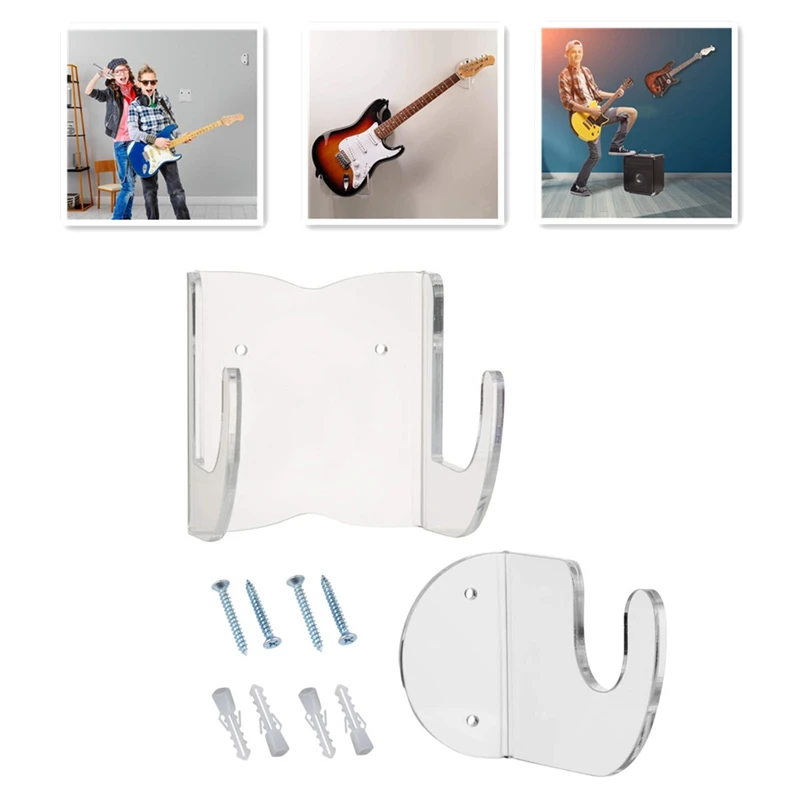 Gitar Duvar Montaj Premium Kalite Akrilik Gitar Montaj Vidaları İle, Çizilmez Gitar duvar askısı Gitar Ve Bas İçin Görüntü 1