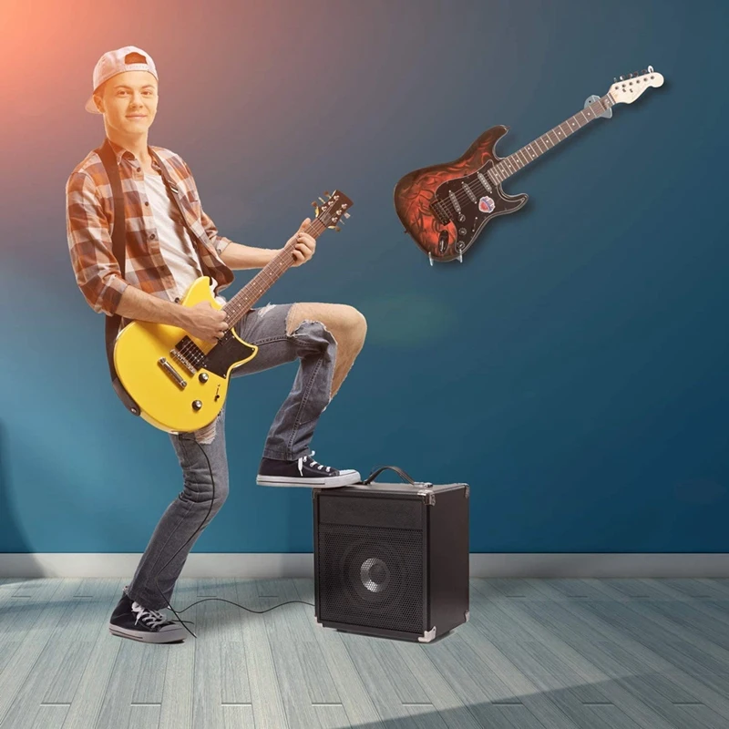 Gitar Duvar Montaj Premium Kalite Akrilik Gitar Montaj Vidaları İle, Çizilmez Gitar duvar askısı Gitar Ve Bas İçin Görüntü 2