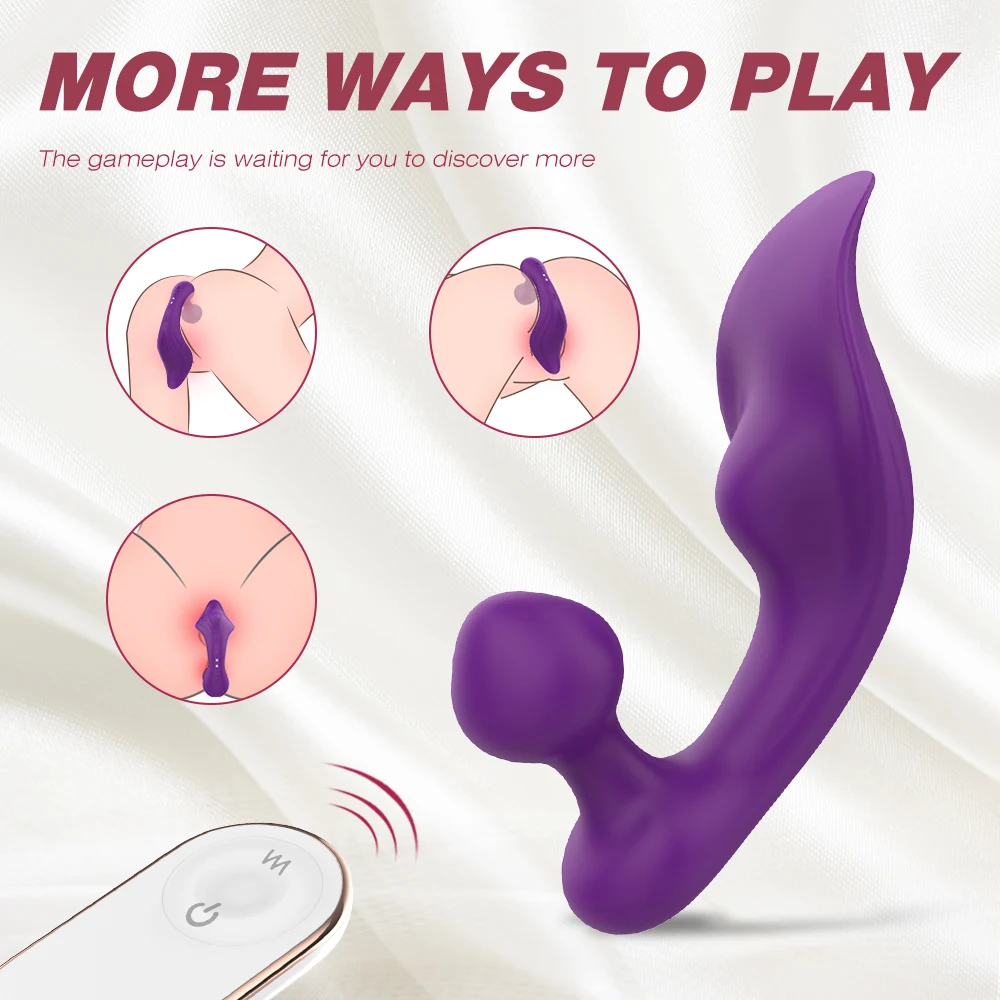 Kablosuz Uzaktan Kumanda Giyilebilir G Noktası Vibratör Klitoris Stimülatörü Külot Görünmez Titreşimli Yumurta Butt Plug Seks Oyuncak Kadınlar için Görüntü 2