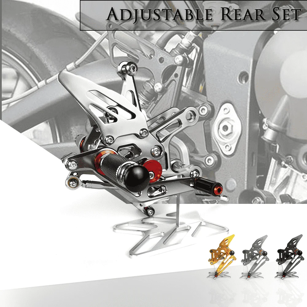 Motosiklet CNC Alüminyum Footrest Arka Setleri Ayarlanabilir Dikiz Ayak Kazıklar KAWASAKİ NİNJA ZX10R ZX-10R 2011 2012 2013 2014 Görüntü 1