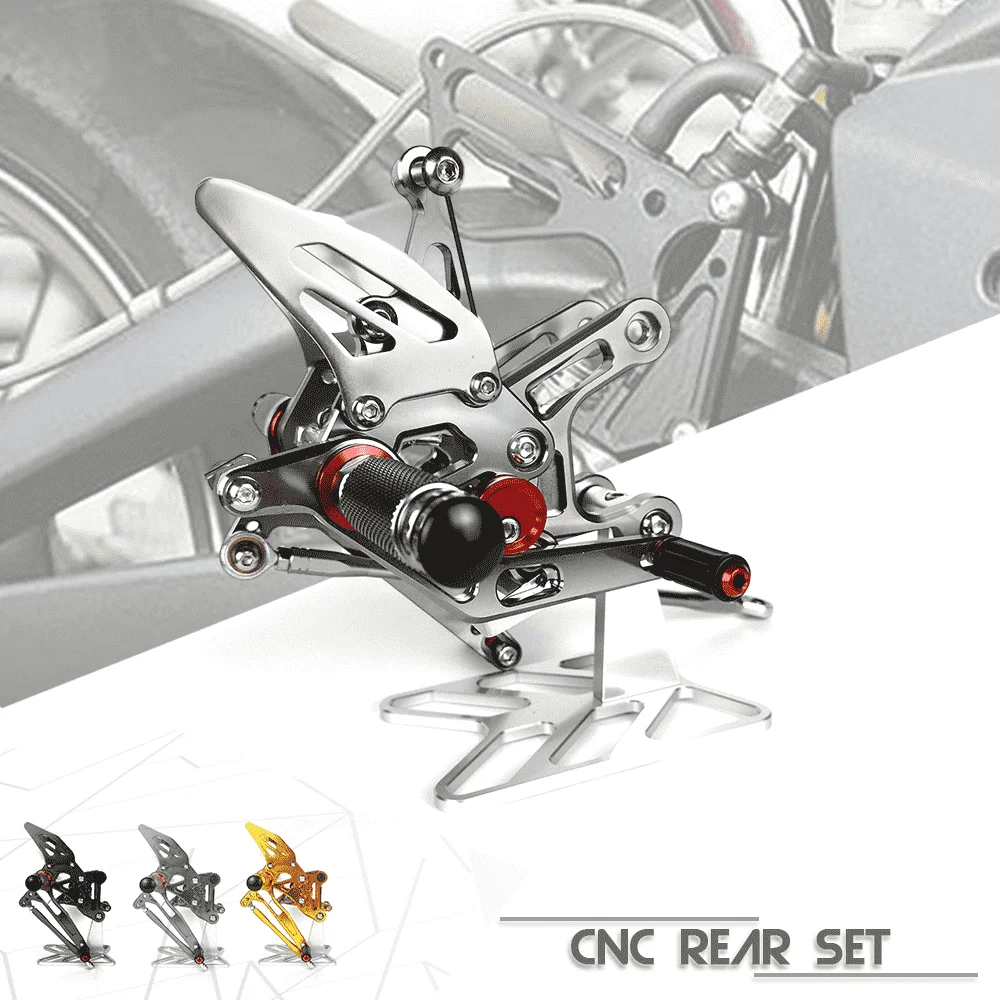 Motosiklet CNC Alüminyum Footrest Arka Setleri Ayarlanabilir Dikiz Ayak Kazıklar KAWASAKİ NİNJA ZX10R ZX-10R 2011 2012 2013 2014 Görüntü 2