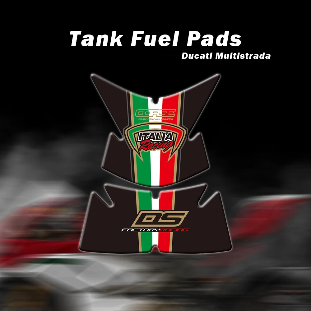 Motosiklet Çıkartmalar Yakıt Tankı Etiket Kılçık Koruyucu Çıkartmaları 3D Tankı Pad Ducati Multistrada 620 1000 1100 2004-2009 Görüntü 5