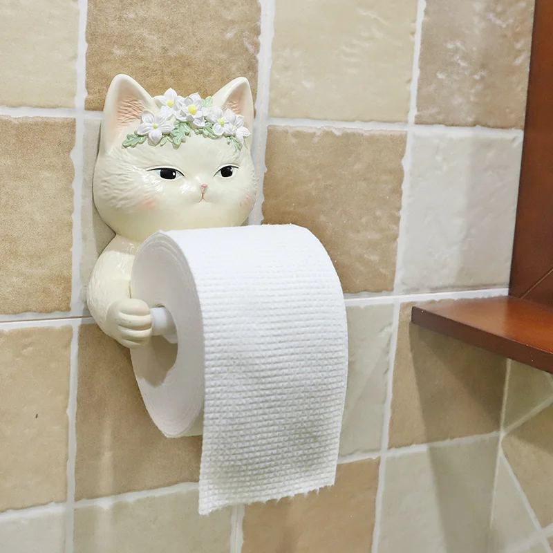 Yavru banyo rulo kağıt tüp doku kutusu tuvalet yıkama havlu askısı sevimli tuvalet kağıdı raf yaratıcı asılı ücretsiz yumruk CL90101 Görüntü 0