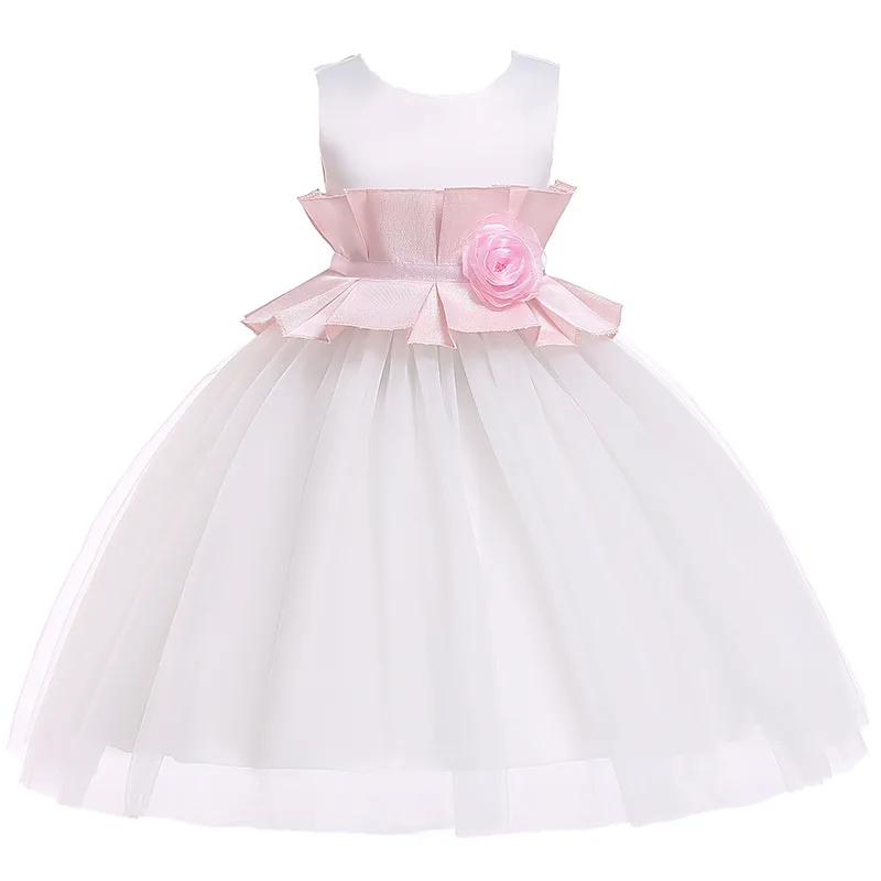 Yeni Kız Elbise Çiçek Prenses Elbise çocuk Giyim 2-6 Yıl Görüntü 0