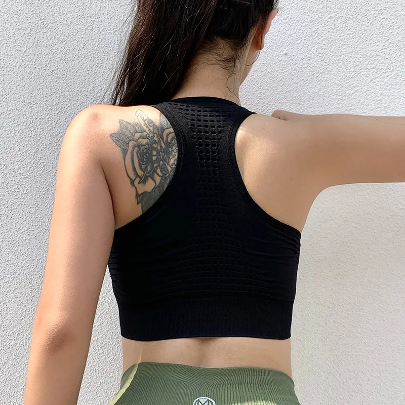 Yüksek Kaliteli Yoga Sutyen Ön Fermuar Kadın Spor Sütyen Nefes Yastıklı Push Up Spor Üst Spor Salonu Iç Çamaşırı Görüntü 2